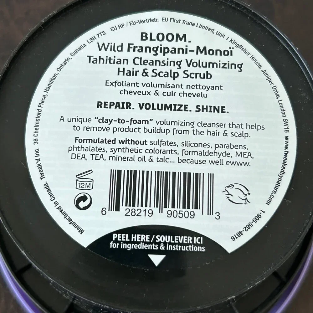 Tweak'd Wild Frangipani-Monoi Cleansing Volumizing Scrub 16 fl.oz Sealed